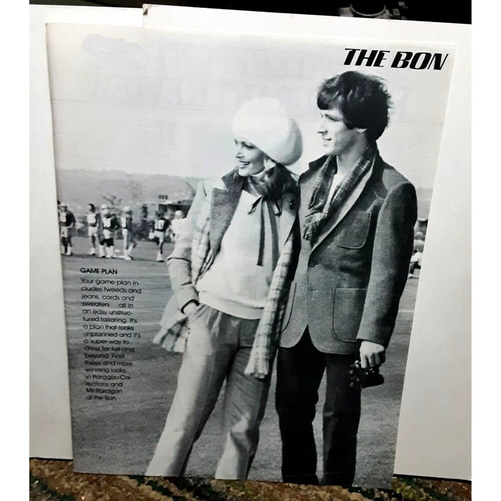 1978 The Bon Game Plan Clothing Paragon Washington Original Print Ad